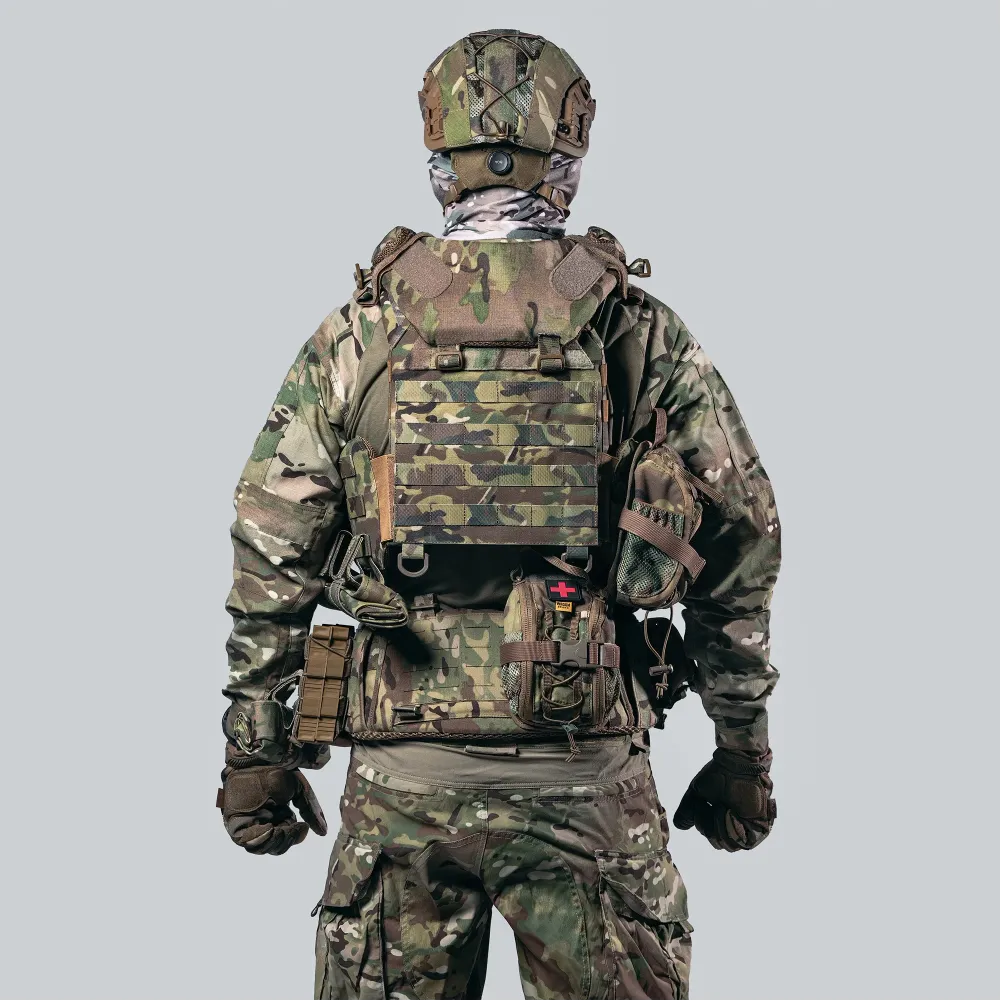 Балістичний захист шиї Gen3 GHOST, швидкознімний 2-го класу по ДСТУ. Колір Мультикам