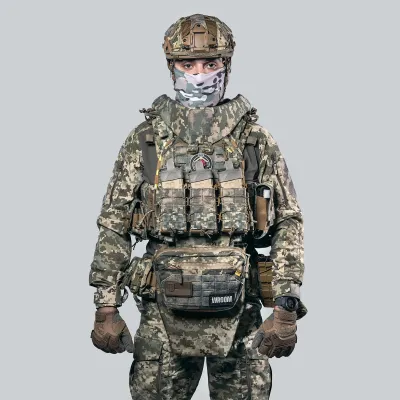 Балістичний захист шиї Gen3 GHOST, швидкознімний 1-го класу по ДСТУ. Колір Піксель