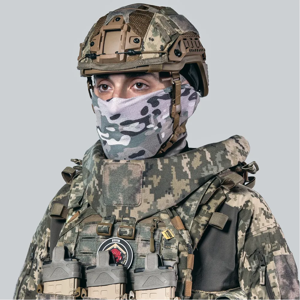 Балістичний захист шиї Gen3 GHOST, швидкознімний 1-го класу по ДСТУ. Колір Піксель
