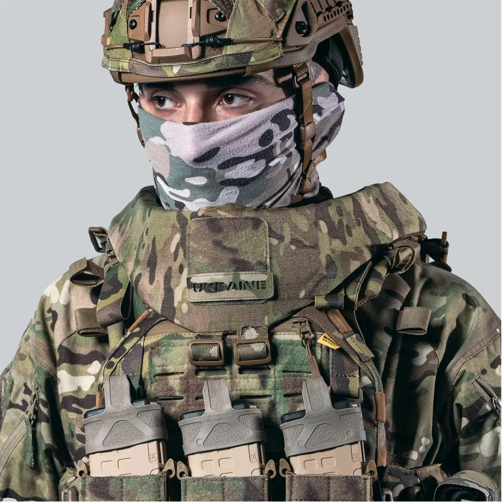 Gen3 GHOST Neck Protection, Quick-Release, Level 1 according to DSTU, Multicam color