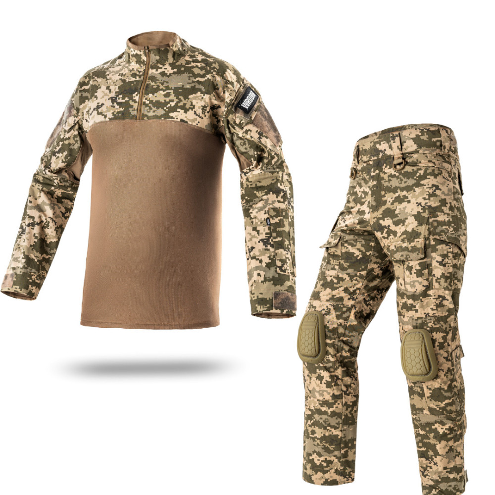 Комплект форми: убакс BattleSkin Regular та тактині штани Battlegear з наколіниками. Колір Піксель