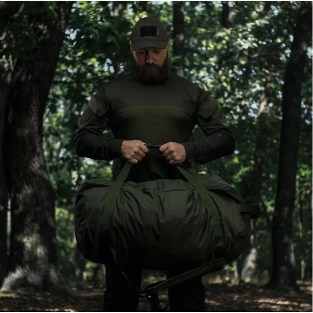 Тактична сумка баул Wroom на 100 л. Cordura 500D. Водостійка. колір Оливковий