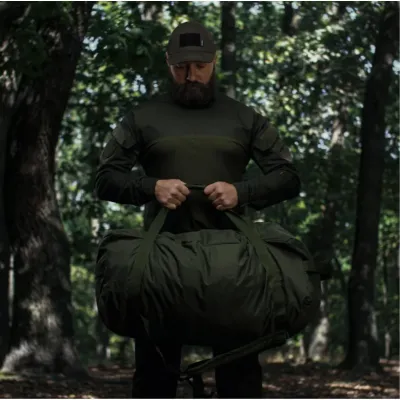 Тактична сумка баул Wroom на 100 л. Cordura 500D. Водостійка. колір Оливковий