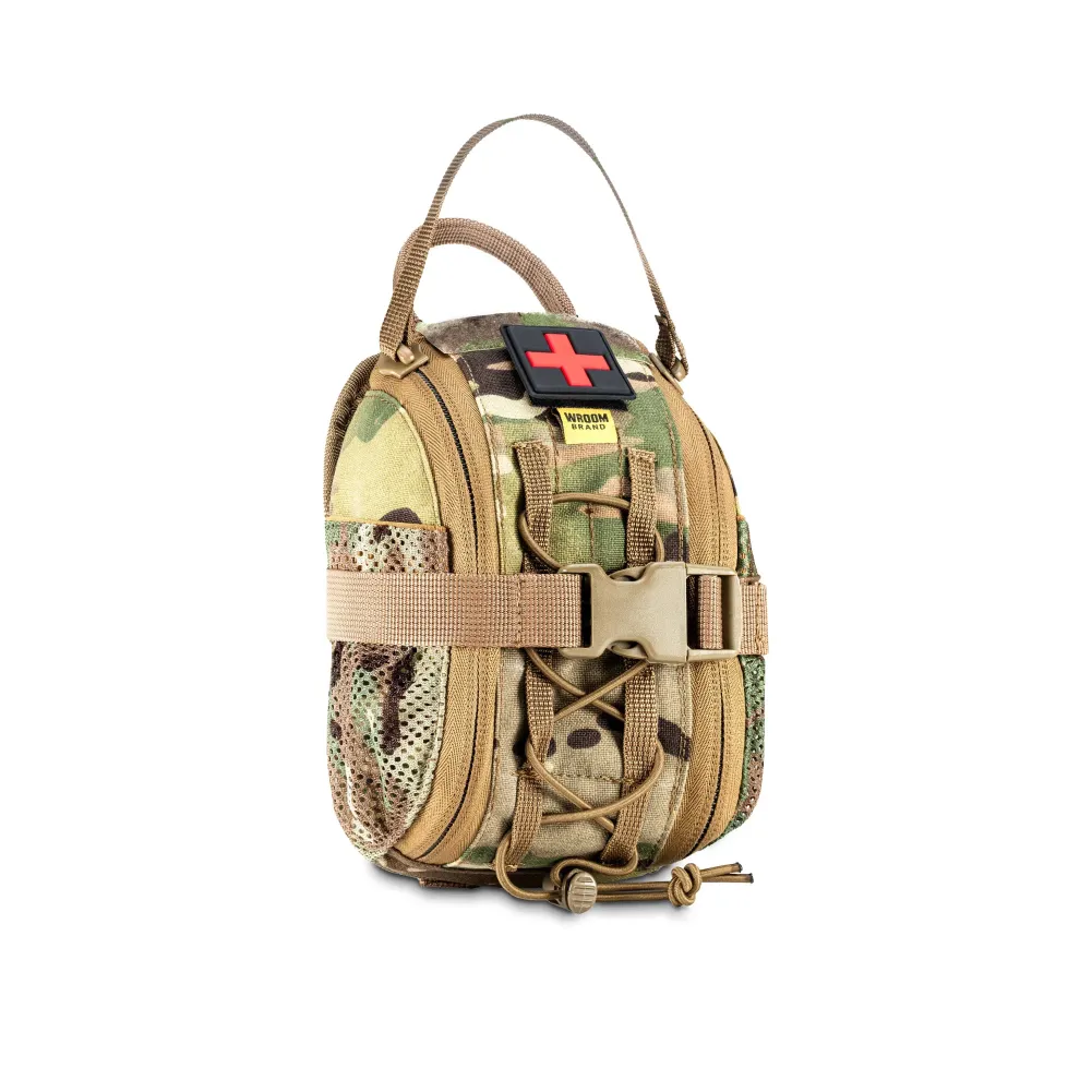 Fully stocked IFAK first aid kit, Elite quick-release pouch. Color Multicam