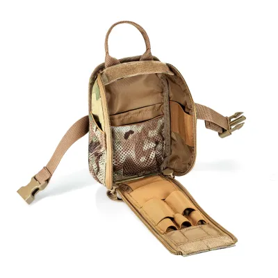 Fully stocked IFAK first aid kit, Elite quick-release pouch. Color Multicam