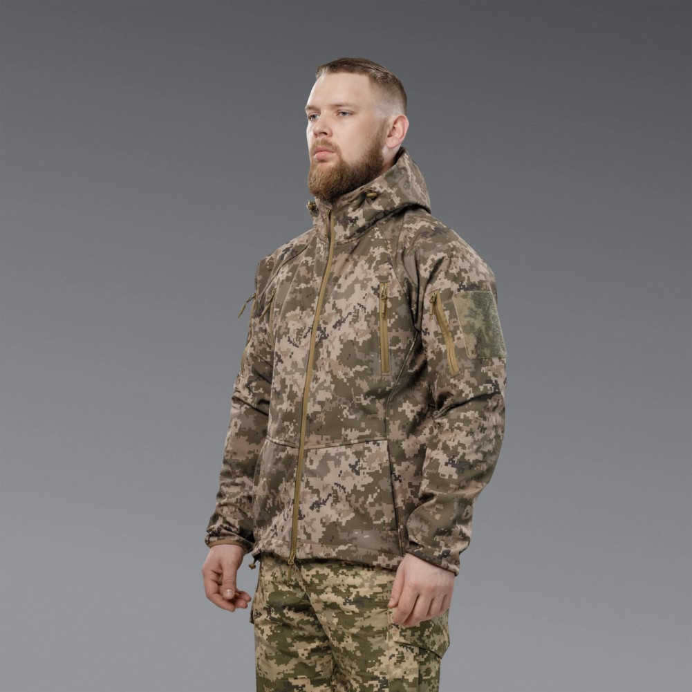 Куртка тактична Soft-Shell Autumn+ Осінь-Весна. Колір Піксель