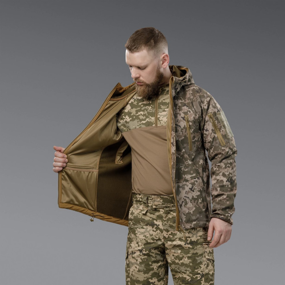 Куртка тактична Soft-Shell Autumn+ Осінь-Весна. Колір Піксель
