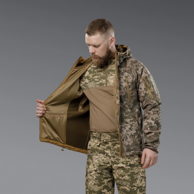 Куртка тактична Soft-Shell Autumn+ Осінь-Весна. Колір Піксель