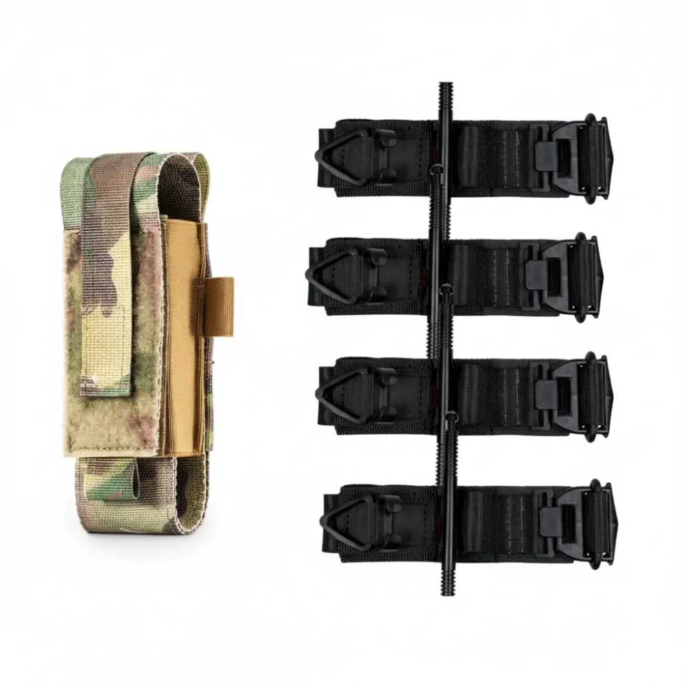 Комплект: Турнікет-джгут SOF Tactical GEN5 (Special Operations Forces, США) та підсумків під турнікет. Колір Мультикам (4 шт)