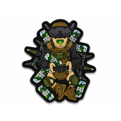PVC Patch (chevron) "MALIUK NONSTOP FPV EDITION" green