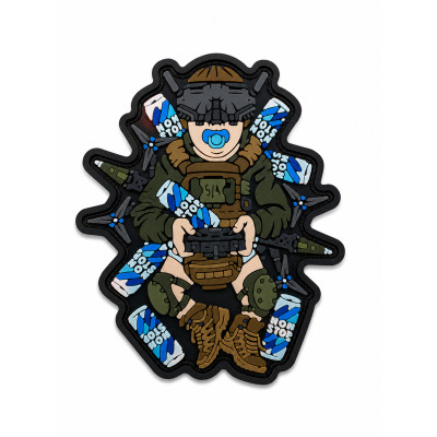 PVC Patch (chevron) "MALIUK NONSTOP FPV EDITION" blue