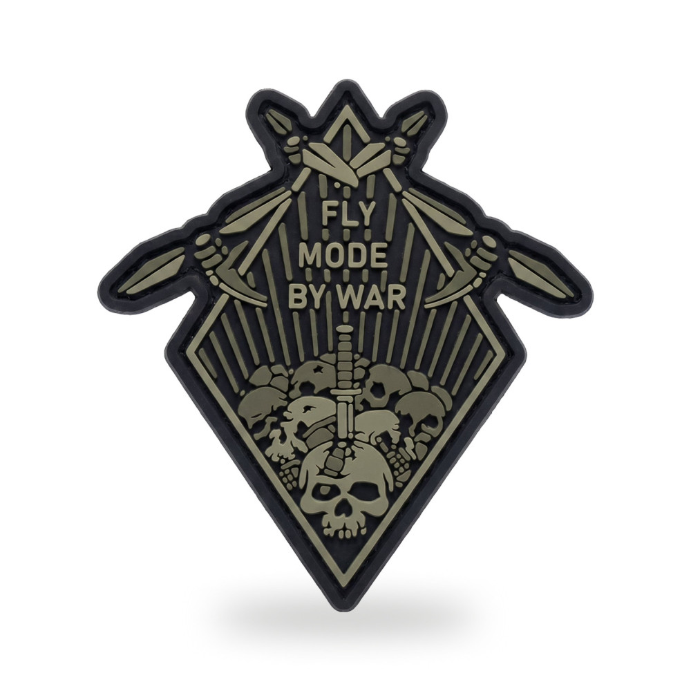ПВХ Патч (шеврон) "FLY MODE BY WAR" олива