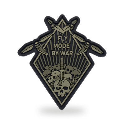 ПВХ Патч (шеврон) "FLY MODE BY WAR" олива