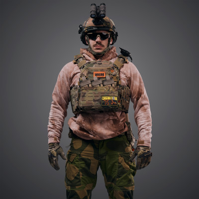 Плитоноска покращенна GHOST GEN5 з платформою для AK/AR. Колір Мультикам/MultiCam
