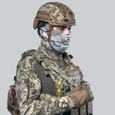 Бронежилет 6 класу «Ghost Gen4 V1+» з балістичним захистом 2 класу, системою швидкого скидання + 3 підсумки, колір піксель