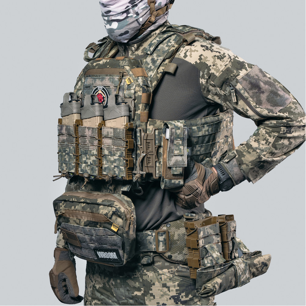 Плитоноска покращена «Ghost Gen4 V2» із системою швидкого скидання + 9 підсумків, колір піксель
