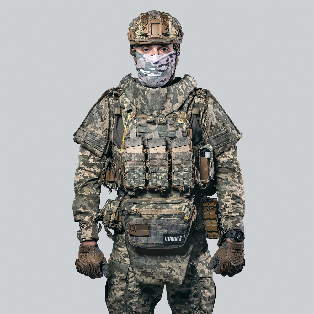 Бронежилет 6 класу "Ghost Gen4 V5+" з балістичним захистом 2 класу, системою швидкого скидання + 9 підсумків, колір піксель
