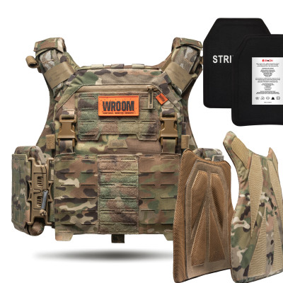 GHOST GEN5 PRO Plate Carrier with Level 6 Plates and Level 1 Side Ballistic Protection. Color: MultiCam