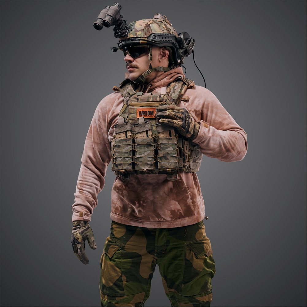 Плитоноска «Ghost Gen4 V1» з балістичним захистом 1 класу, системою швидкого скидання + 3 підсумки, колір мультикам