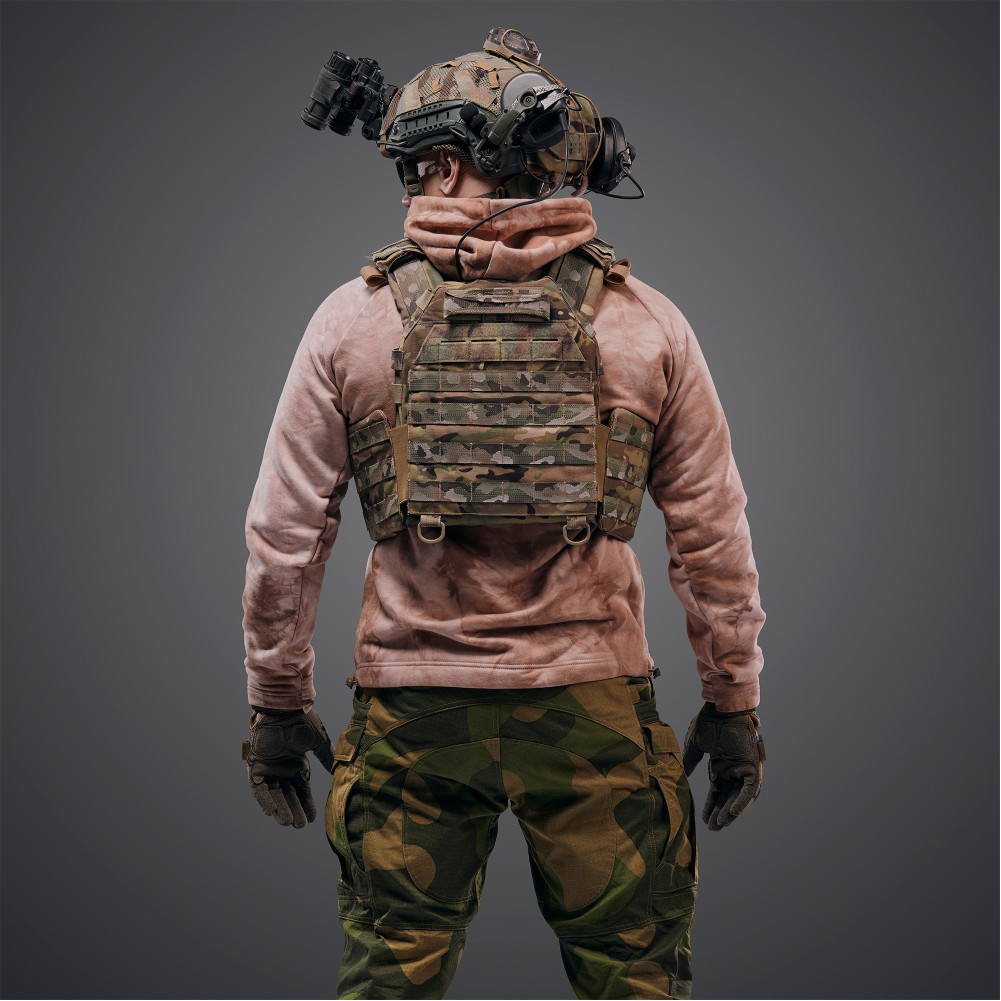 Плитоноска «Ghost Gen4 V1» з балістичним захистом 1 класу, системою швидкого скидання + 3 підсумки, колір мультикам