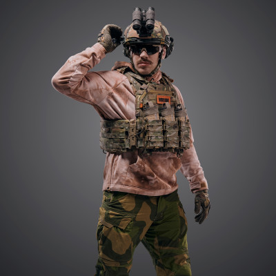 Плитоноска «Ghost Gen4 V1» з балістичним захистом 1 класу, системою швидкого скидання + 3 підсумки, колір мультикам