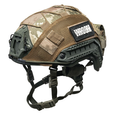 Ballistic Helmet (Combat Helmet) FAST NIJ IIIA Olive with Pixel Cover