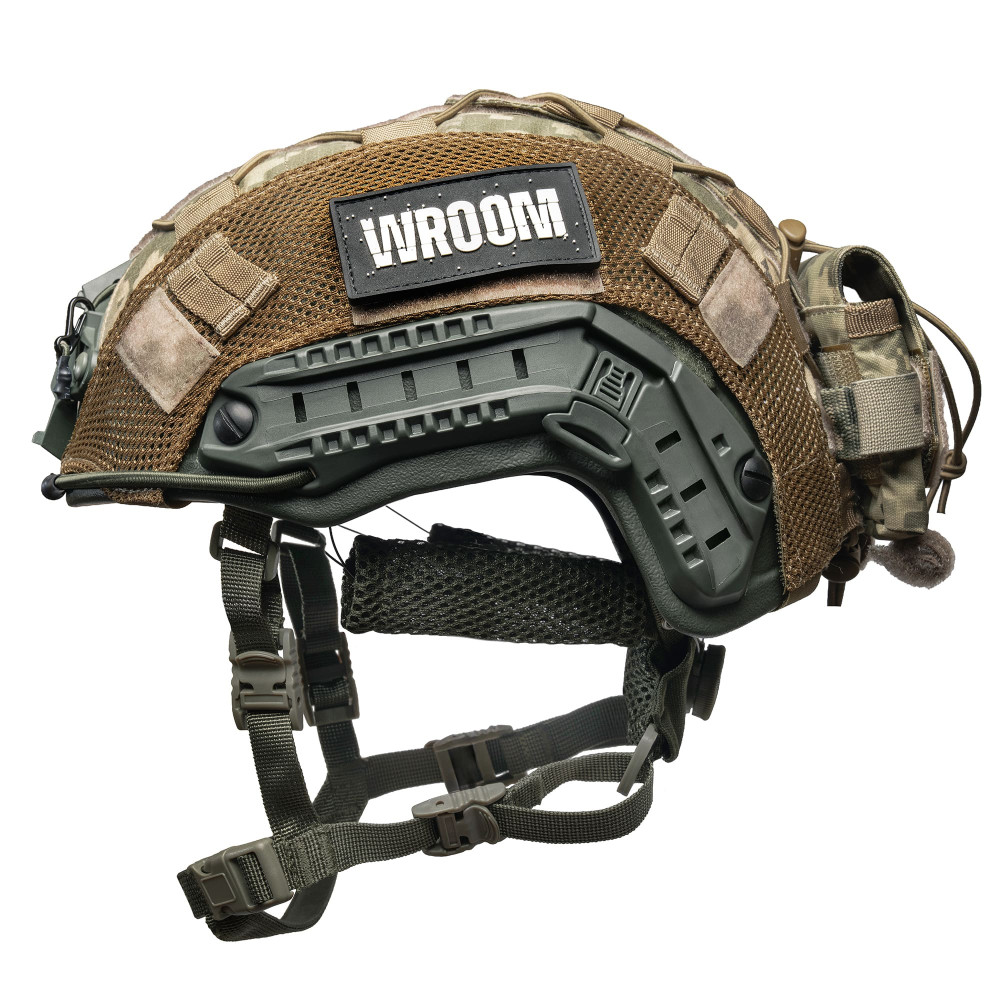Ballistic Helmet (Combat Helmet) FAST NIJ IIIA Olive with Pixel Cover