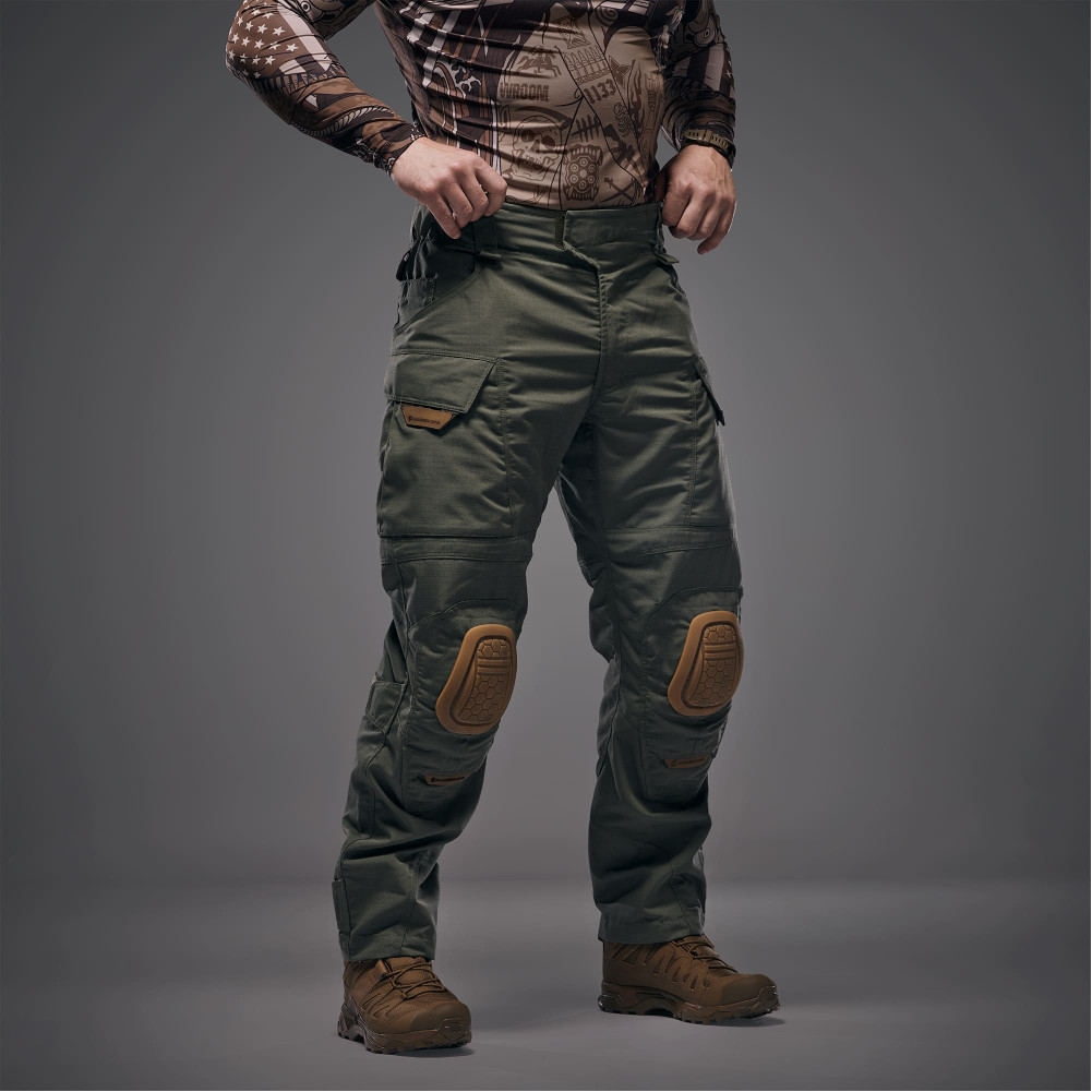 Бойові штани WroomхCombator GEN III під тактичні наколіники. Колір Olive Drab