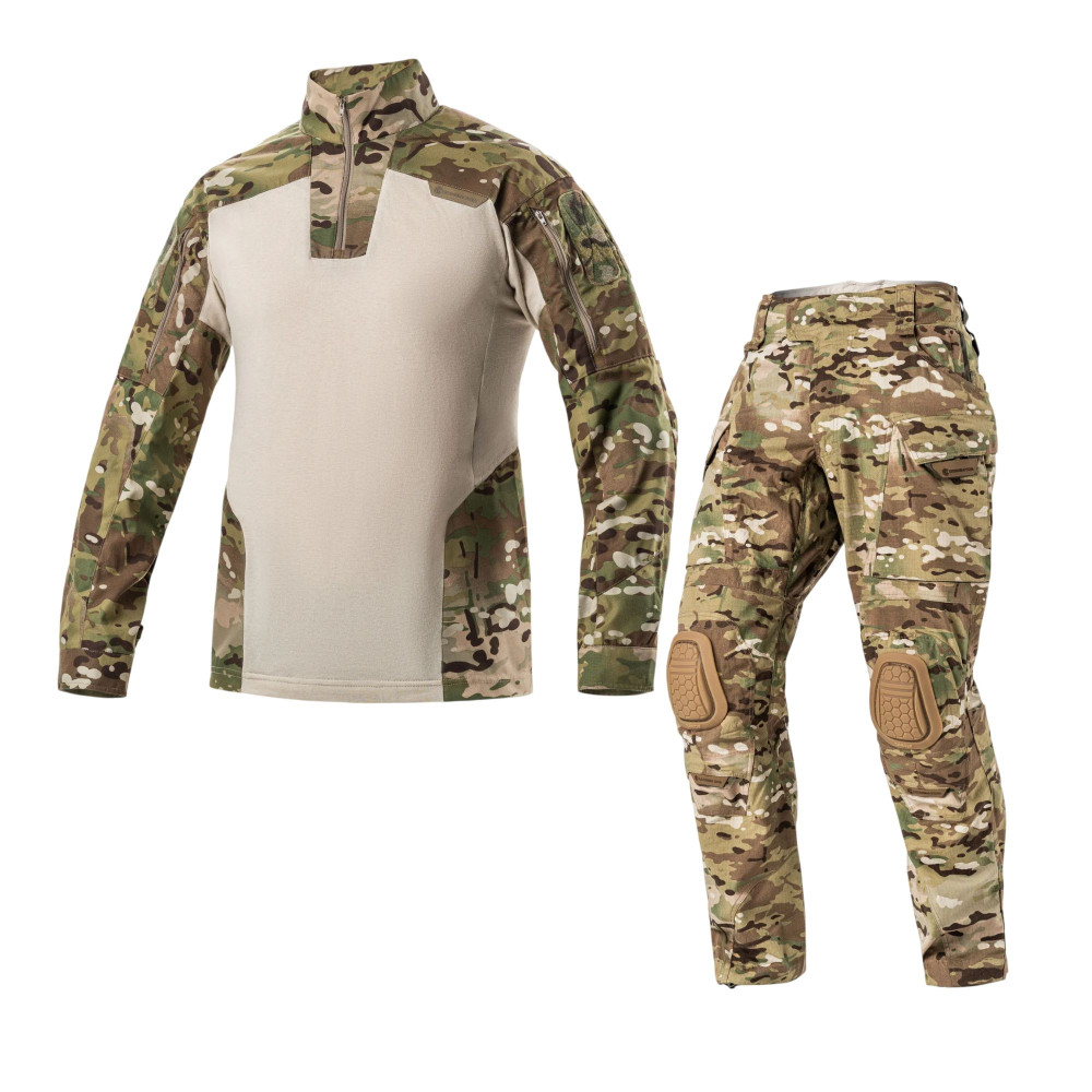 WroomxCombator Breathable GEN III RIPSTOP USA Combat Uniform Set — Tactical Combat Shirt + Combat Pants. Color Multicam 