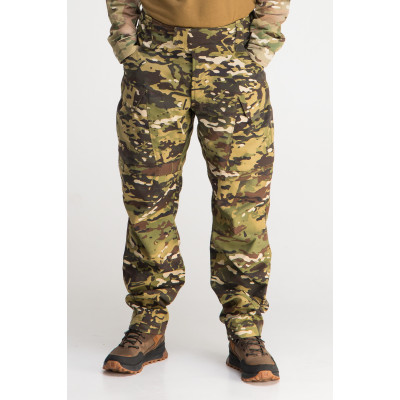 Тактичні штани WROOM COMBATOR PolyCotton Nyco Ripstop. Колір Multicam Wooded