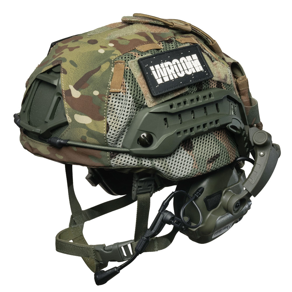 Балістичний бронешолом FAST MID CUT з активними навушниками Earmor M32 (X). Колір Оливковий