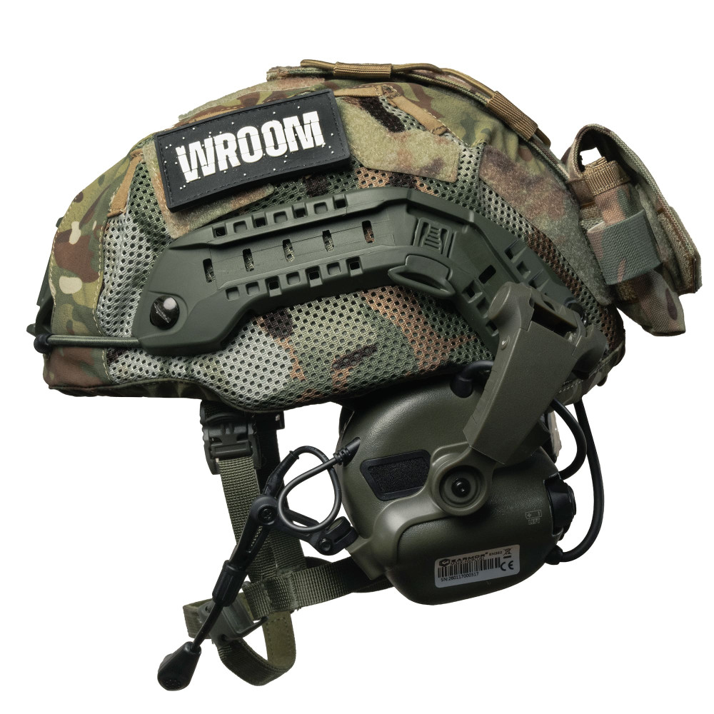 Баллистический Шлем FAST MID CUT с Активными Наушниками Earmor M32 (X). Цвет Оливковий
