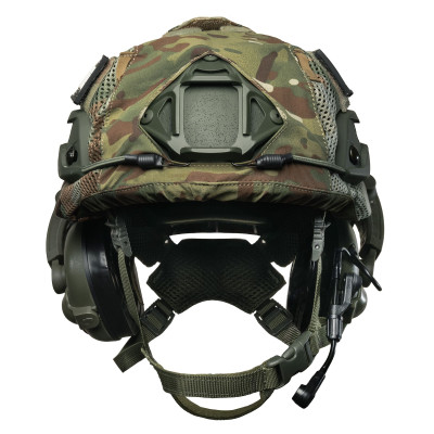 Балістичний бронешолом FAST MID CUT з активними навушниками Earmor M32 (X). Колір Оливковий