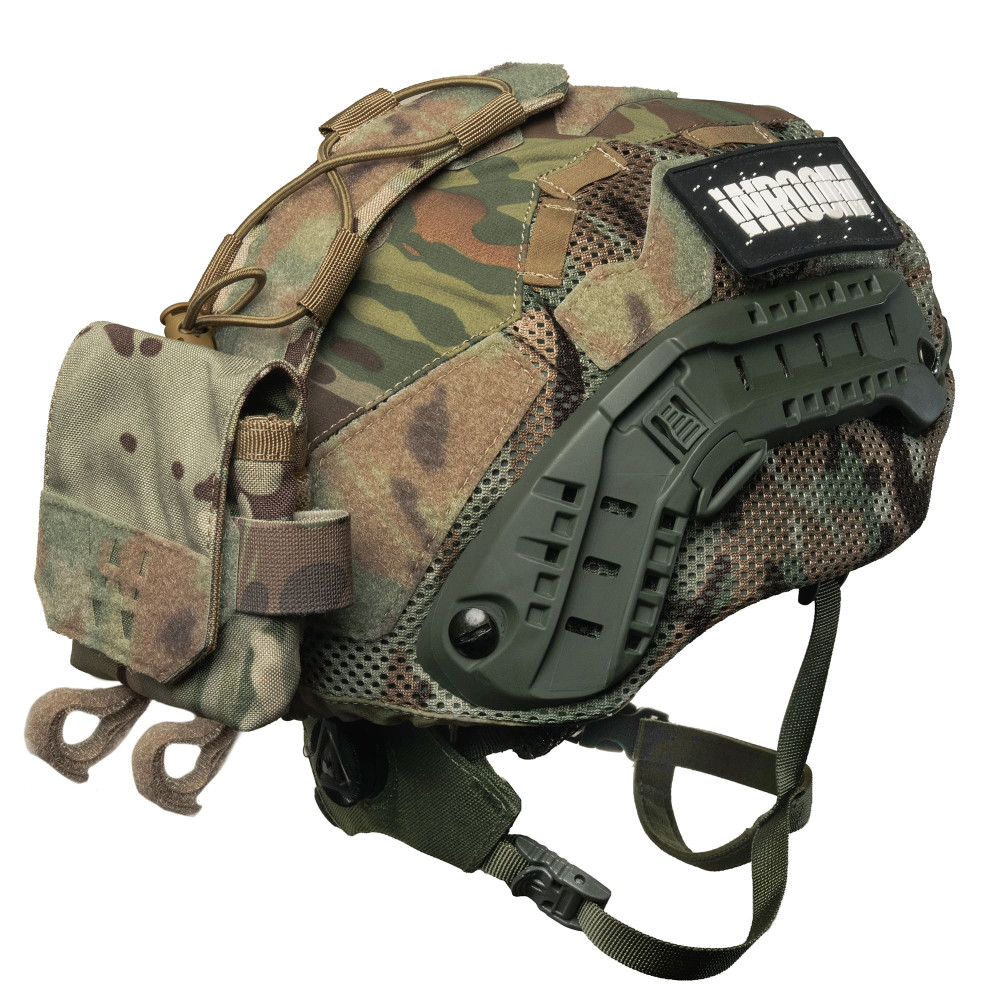 Баллистический Шлем FAST MID CUT с Кавером Multicam. Цвет Оливковый