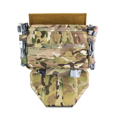 Modular Two-Section Ghost Gen5 Groin Protector, Ballistic Protection Class 2. Color Multicam