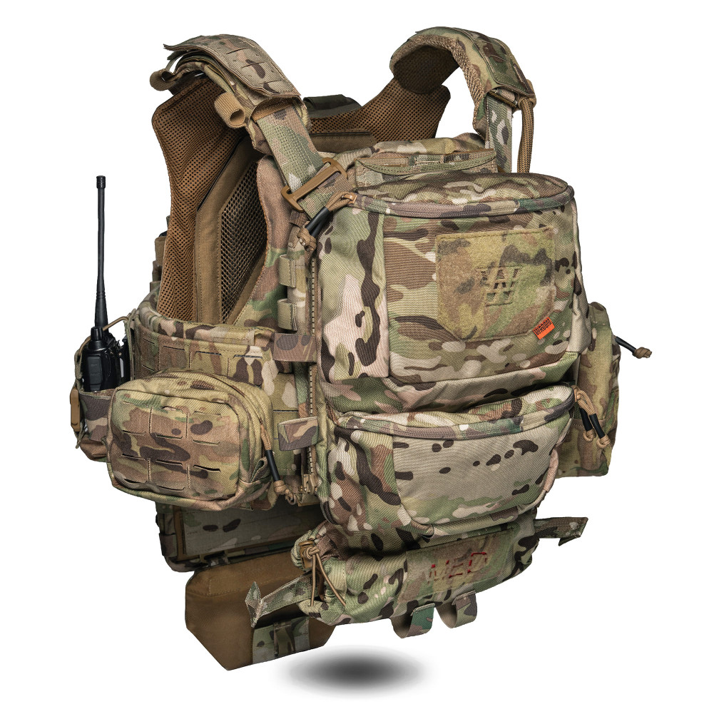Бронежилет 6-го класса GHOST GEN5 PRO V3 с баллистической защитой 1-го класса. Цвет Мультикам