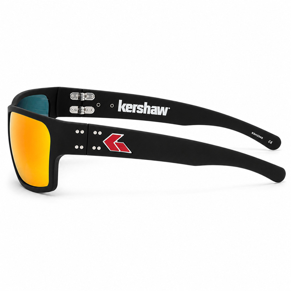 Kershaw × Gatorz Delta Protective Glasses — ANSI Z87+, Limited Edition, Black, Rose Sunburst Mirror
