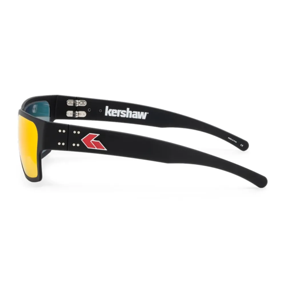 Kershaw × Gatorz Delta Protective Glasses — ANSI Z87+, Limited Edition, Black, Rose Sunburst Mirror