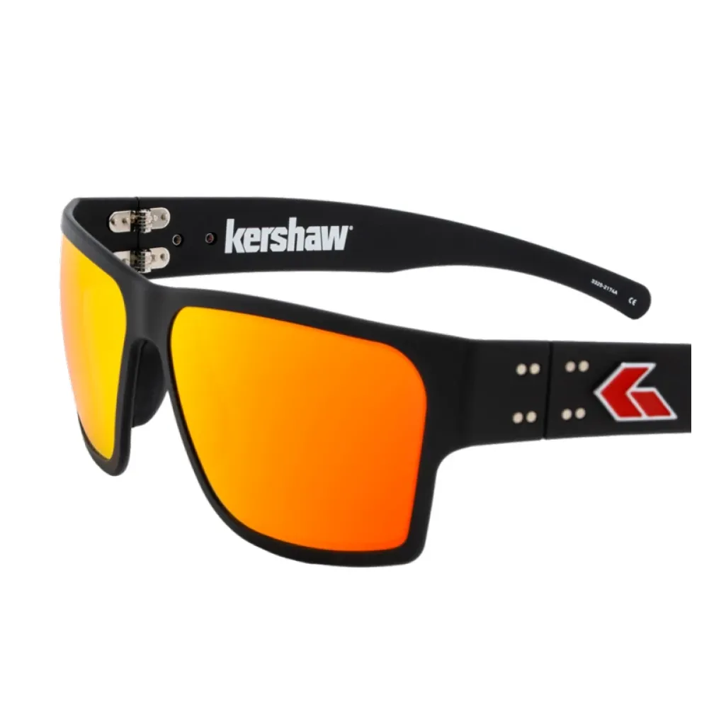 Kershaw × Gatorz Delta Protective Glasses — ANSI Z87+, Limited Edition, Black, Rose Sunburst Mirror