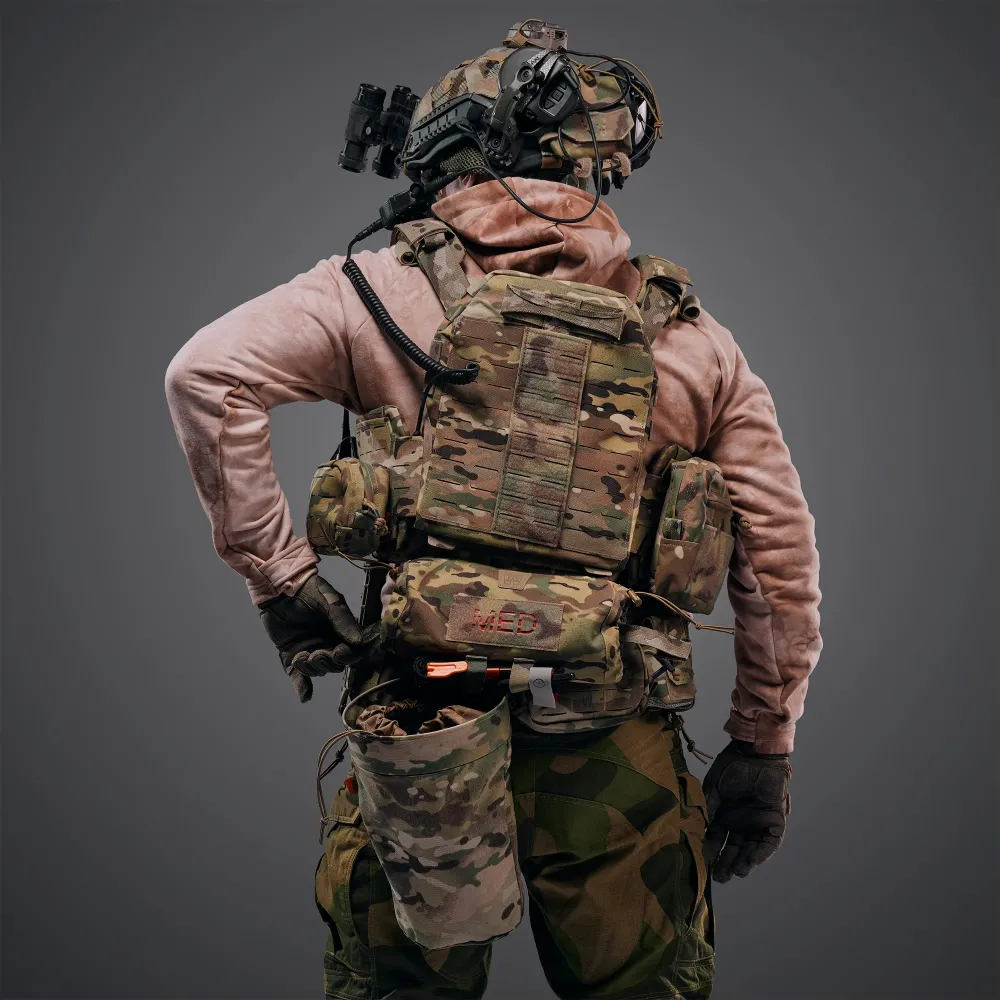Комплект плитоноска GHOST GEN5 V2+ з РПС з балістичним захистом 2 класу, Колір Мультикам 