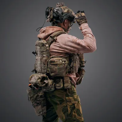 Комплект плитоноска GHOST GEN5 V2+ з РПС з балістичним захистом 2 класу, Колір Мультикам 
