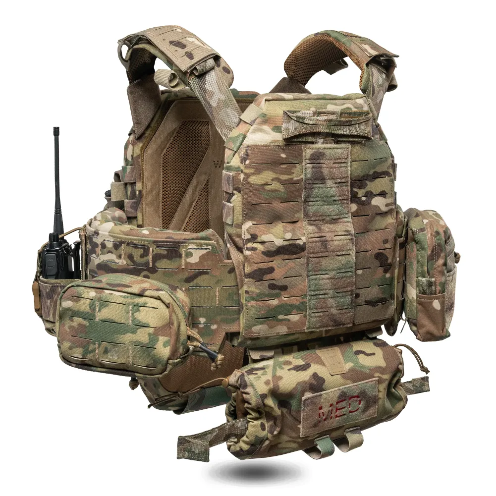 Комплект плитоноска GHOST GEN5 V2+ з РПС з балістичним захистом 2 класу, Колір Мультикам 