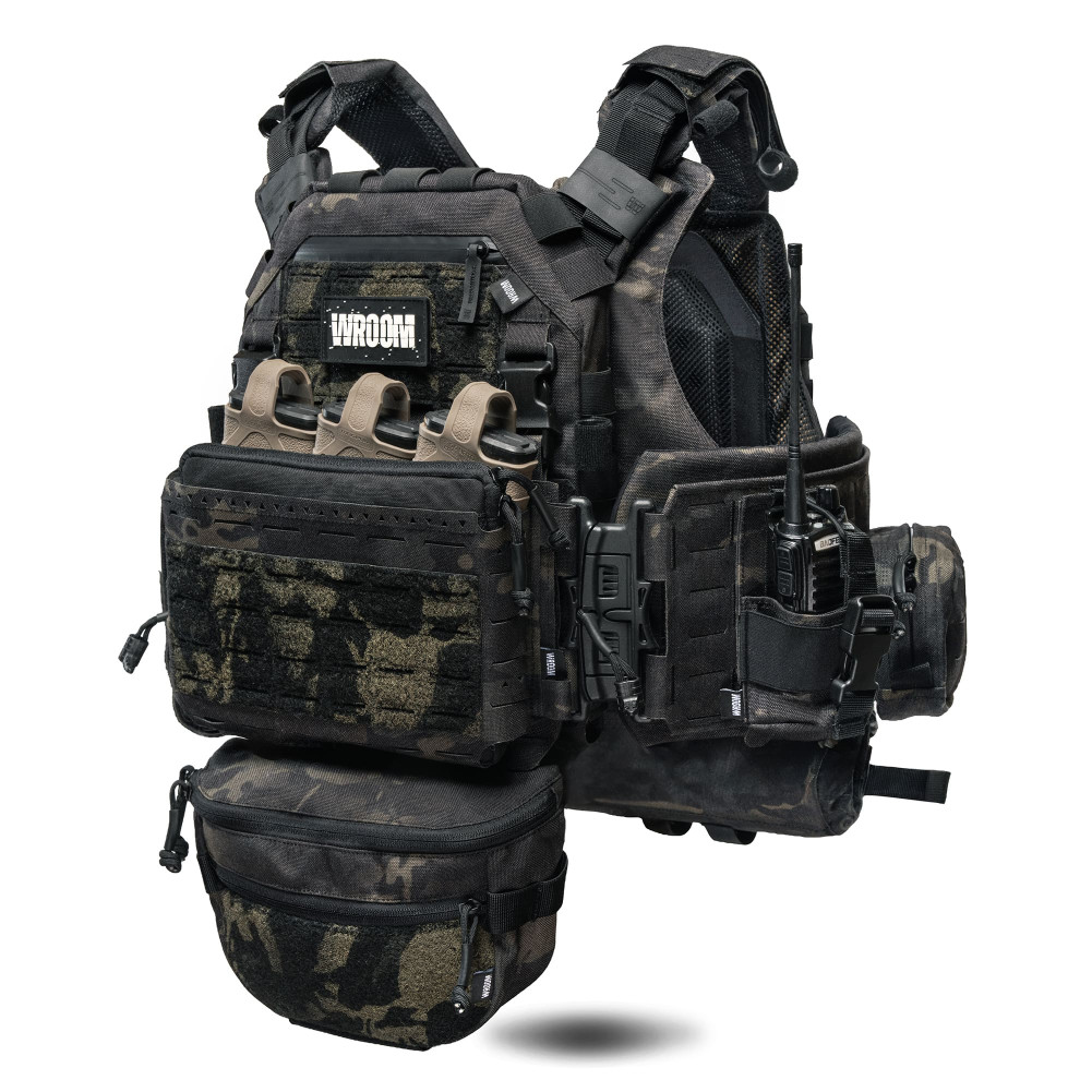 Upgraded GHOST GEN5 PRO V2+ plate carrier with Class 2 ballistic protection. Color Multicam Black USA