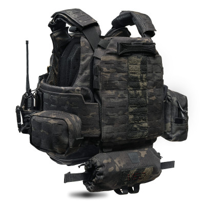 Upgraded GHOST GEN5 PRO V2+ plate carrier with Class 2 ballistic protection. Color Multicam Black USA