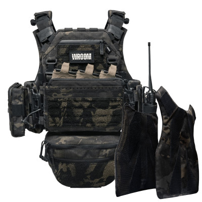 Upgraded GHOST GEN5 PRO V2+ plate carrier with Class 2 ballistic protection. Color Multicam Black USA