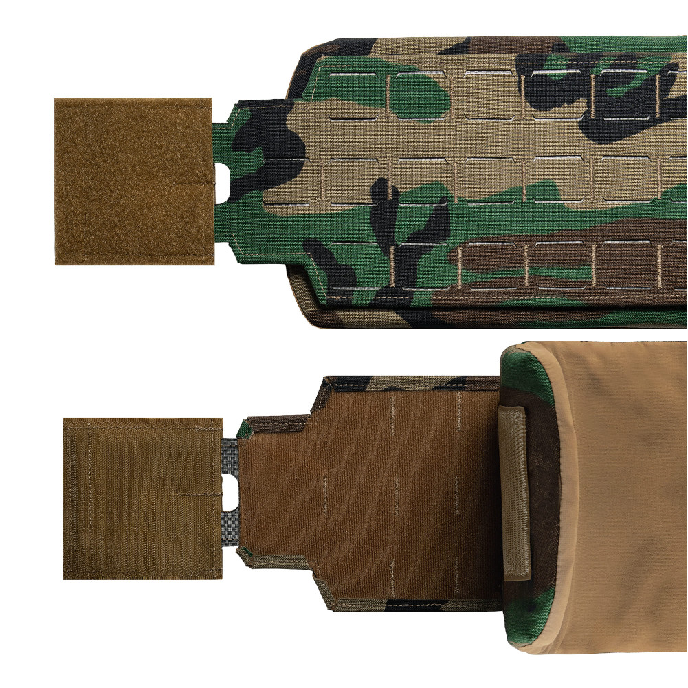 Set: GHOST GEN5 cummerbunds with 2M SPIDER/80 quick-release, 150×210 mm. Color Multicam Woodland