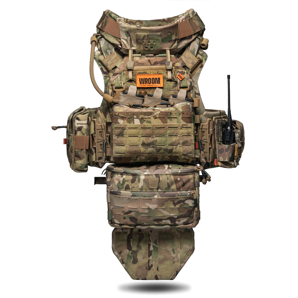 Upgraded GHOST GEN5 PRO V4+ plate carrier with Class 2 ballistic protection. Color Multicam