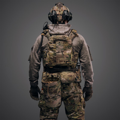 Плитоноска покращенна GHOST GEN5 V1+ з балістичний захист 2-го класу. Колір Мультикам/MultiCam USA
