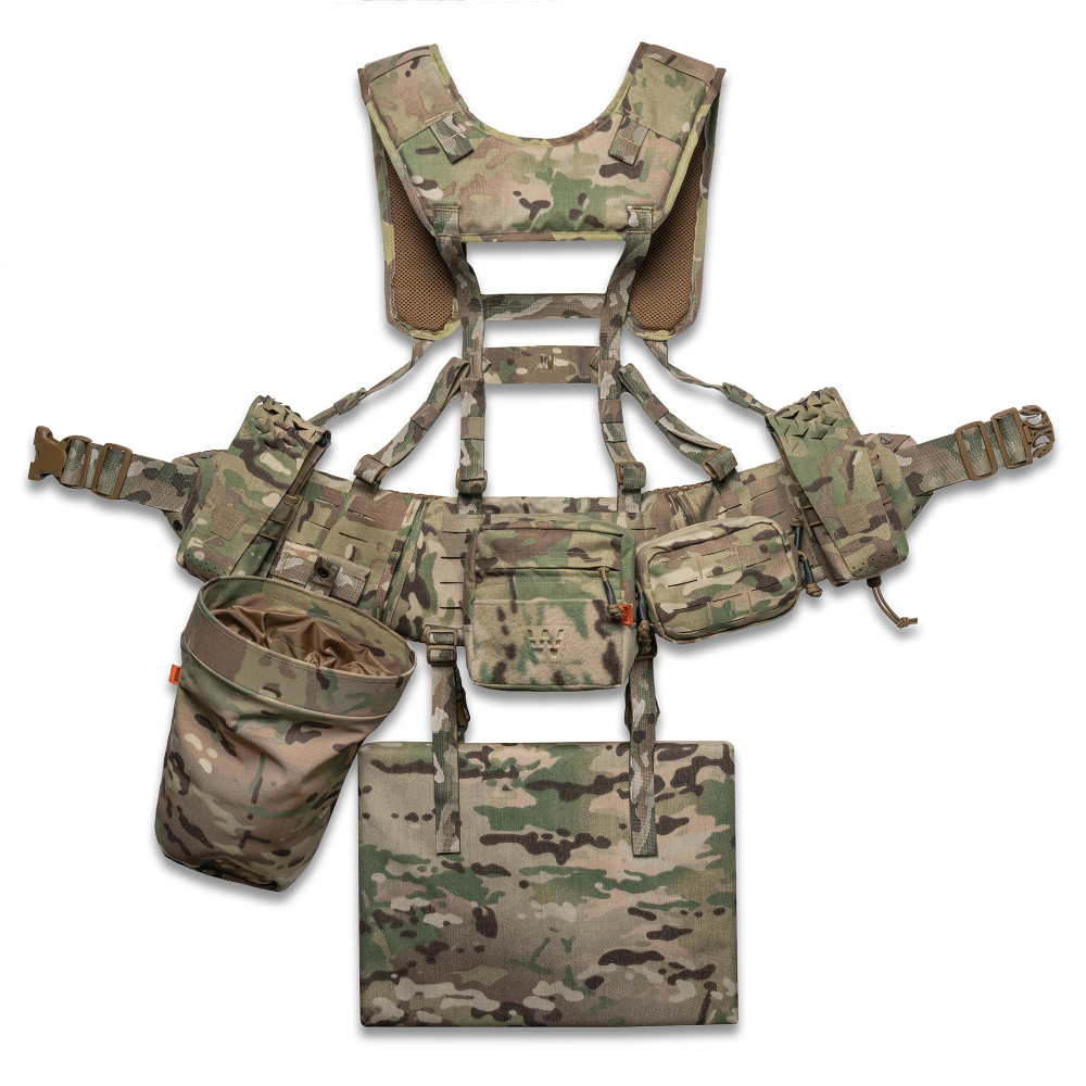Ремінно-плечова система Ghost Gen5 V4+ з SQUADRON Original USA. з балістичним захистом 2-го класу. Колір Мультикам USA