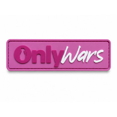 PVC patch "ONLYWARS" pink
